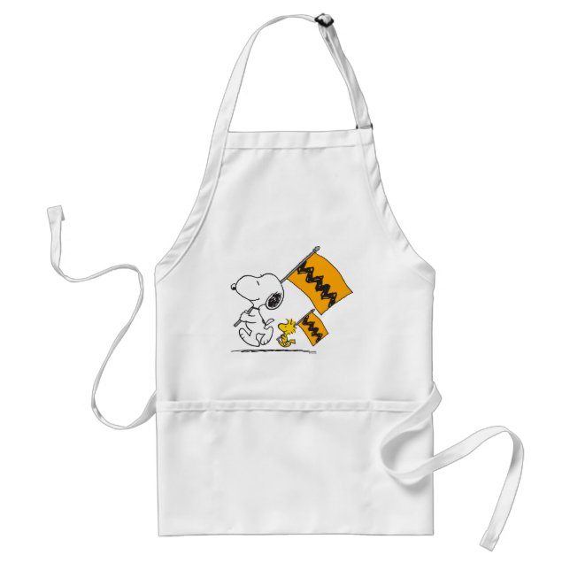 Jordnötter | Snoopy & Woodstock Flaggor Förkläde (Framsidan)