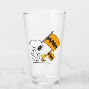 Jordnötter Snoopy & Woodstock Flaggor Glaskopp