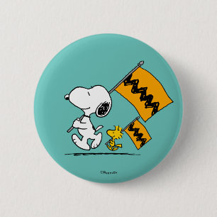 Jordnötter Snoopy & Woodstock Flaggor Knapp