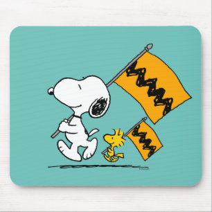 Jordnötter Snoopy & Woodstock Flaggor Musmatta