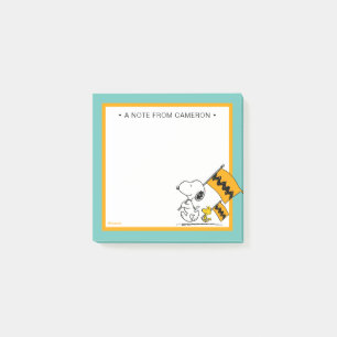 Jordnötter Snoopy & Woodstock Flaggor Post-it Block