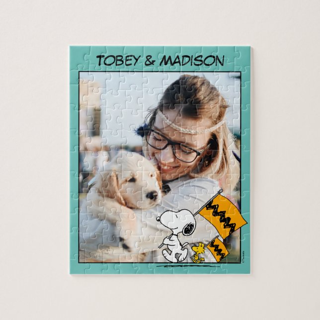 Jordnötter | Snoopy & Woodstock Flaggor Pussel (Vertikal)