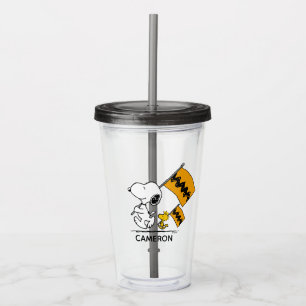 Jordnötter   Snoopy & Woodstock Flaggor Take Away Mugg