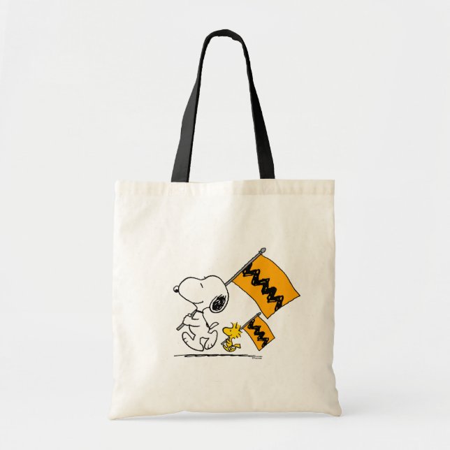 Jordnötter | Snoopy & Woodstock Flaggor Tygkasse (Framsidan)