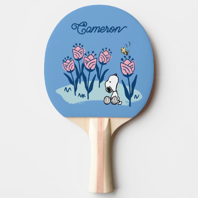 Jordnötter Snoopy & Woodstock Flower | Lägg till d Pingisracket (Framsidan)