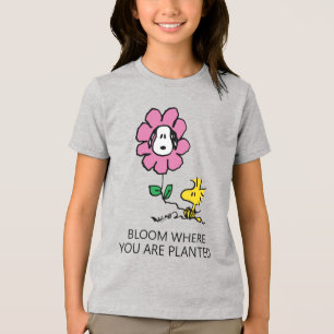 Jordnötter   Snoopy & Woodstock Flower T Shirt