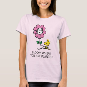 Jordnötter   Snoopy & Woodstock Flower T Shirt