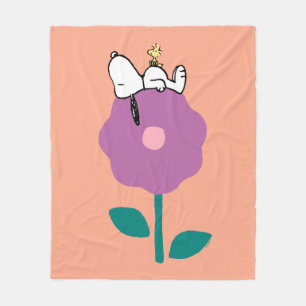 Jordnötter   Snoopy & Woodstock Flower Whistle Fleecefilt