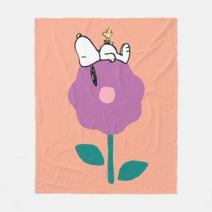 Jordnötter   Snoopy & Woodstock Flower Whistle Fleecefilt