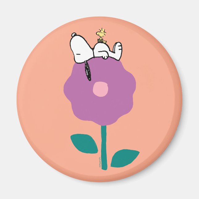 Jordnötter | Snoopy & Woodstock Flower Whistle Magnet (Framsidan)
