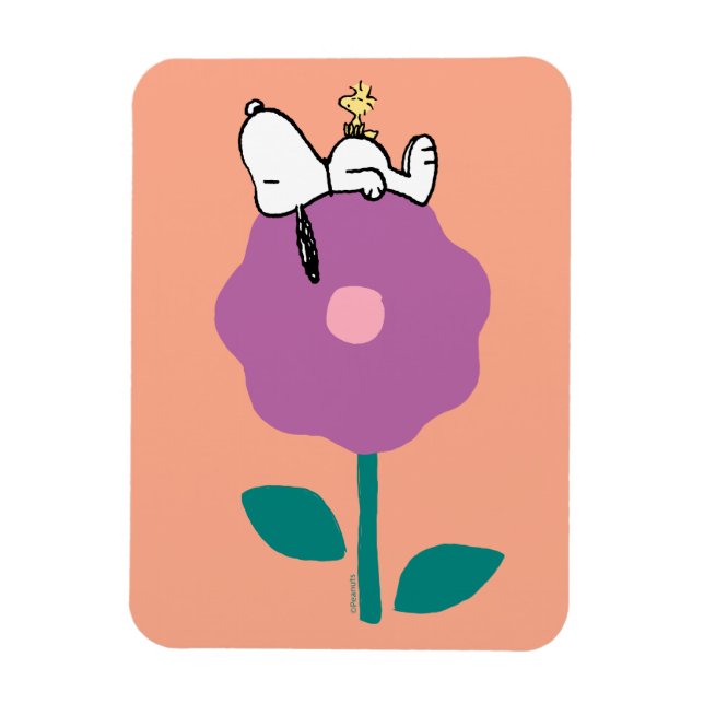 Jordnötter | Snoopy & Woodstock Flower Whistle Magnet (Vertikal)