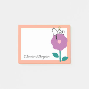 Jordnötter Snoopy & Woodstock Flower Whistle Post-it Block