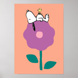 Jordnötter   Snoopy & Woodstock Flower Whistle Poster