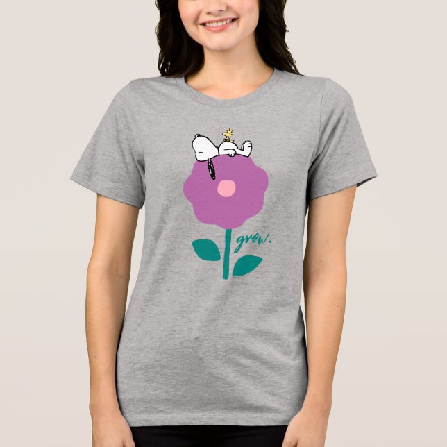 Jordnötter | Snoopy & Woodstock Flower Whistle T Shirt (Framsida)