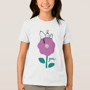 Jordnötter   Snoopy & Woodstock Flower Whistle T Shirt