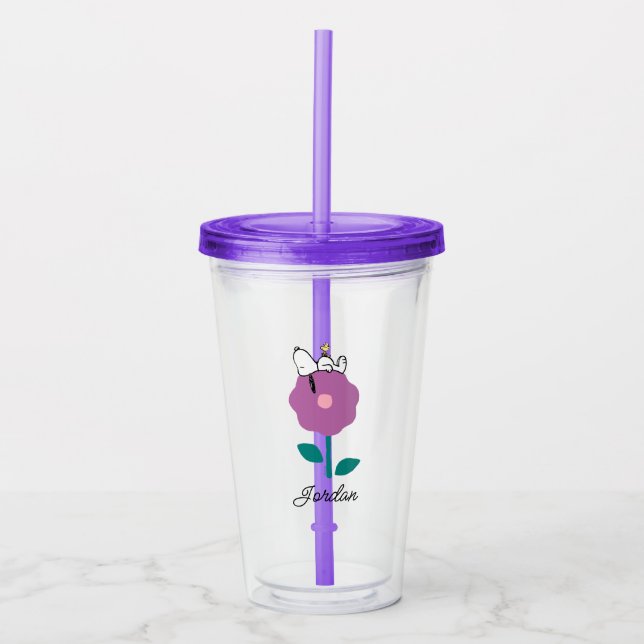 Jordnötter | Snoopy & Woodstock Flower Whistle Take Away Mugg (Framsida)