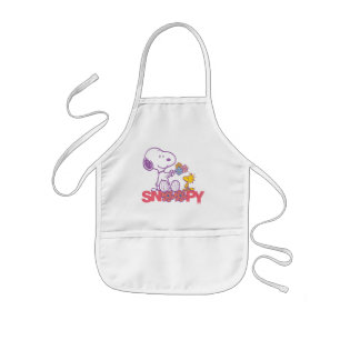 Jordnötter Snoopy & Woodstock Flowers Barnförkläde