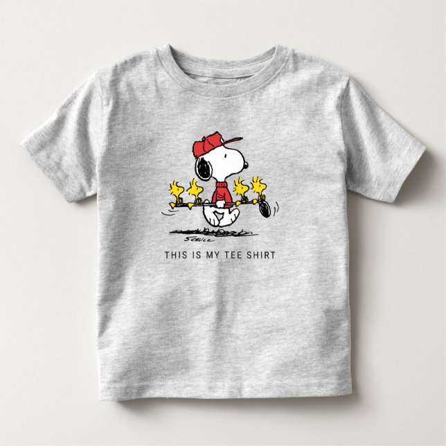 Jordnötter | Snoopy, Woodstock & Friends Golf T Shirt (Framsida)