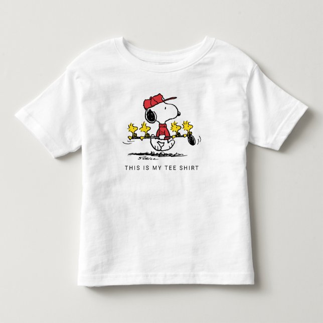 Jordnötter | Snoopy, Woodstock & Friends Golf T Shirt (Framsida)