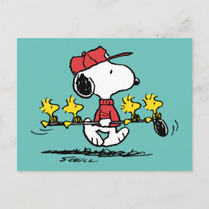 Jordnötter Snoopy, Woodstock & Friends Golf Vykort
