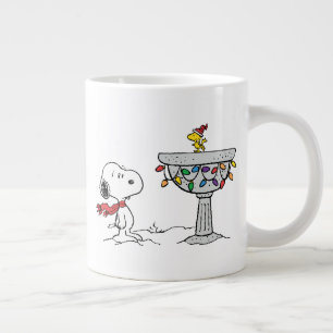 Jordnötter Snoopy & Woodstock Fryst fågelbad Jumbo Mugg