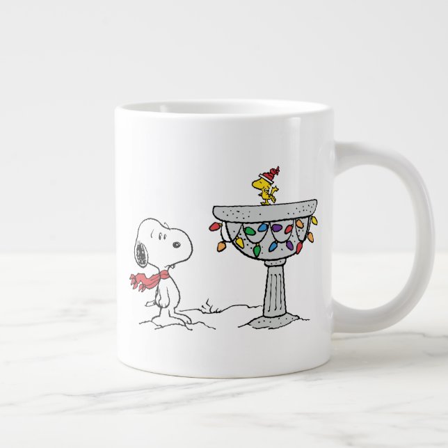 Jordnötter | Snoopy & Woodstock Fryst fågelbad Jumbo Mugg (Höger)