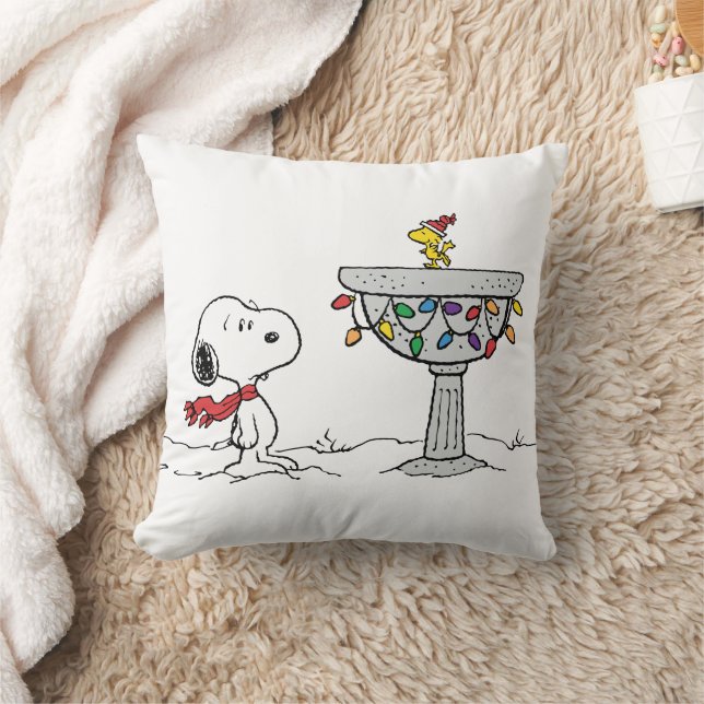 Jordnötter | Snoopy & Woodstock Fryst fågelbad Kudde (Filt)