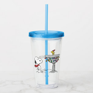 Jordnötter Snoopy & Woodstock Fryst fågelbad Take Away Mugg