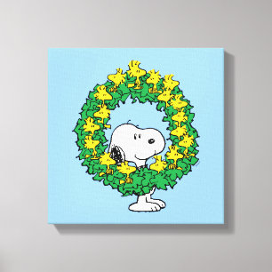 Jordnötter   Snoopy & Woodstock God Julfrand Canvastryck
