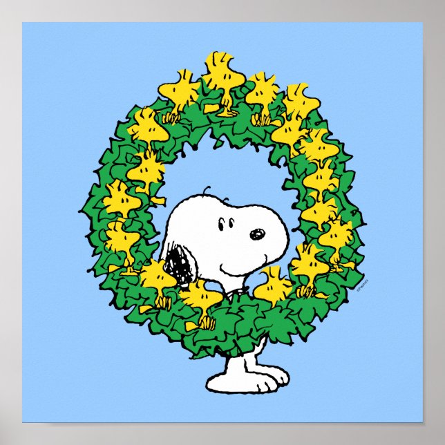 Jordnötter | Snoopy & Woodstock God Julfrand Poster (Framsidan)