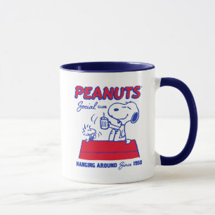 Jordnötter Snoopy & Woodstock Hänging runt omkri Mugg