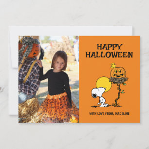 Jordnötter   Snoopy & Woodstock Happy halloween Julkort