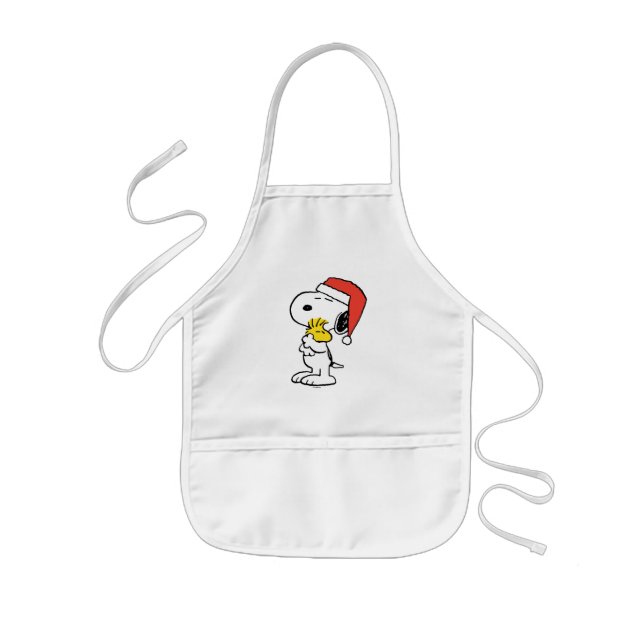 Jordnötter | Snoopy & Woodstock Helgdag Hugs Barnförkläde (Framsidan)