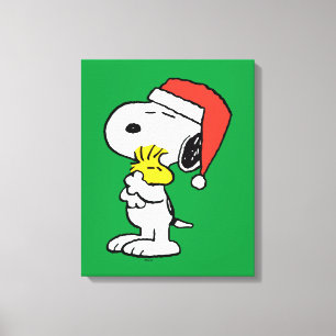 Jordnötter Snoopy & Woodstock Helgdag Hugs Canvastryck
