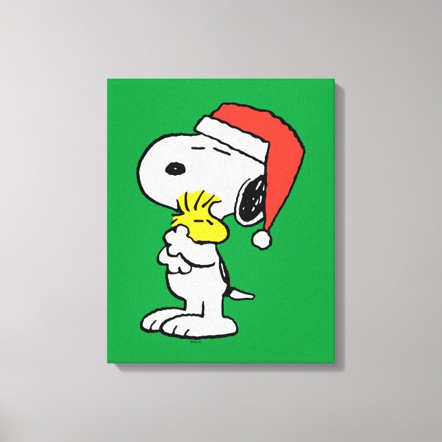 Jordnötter | Snoopy & Woodstock Helgdag Hugs Canvastryck (Framsida)
