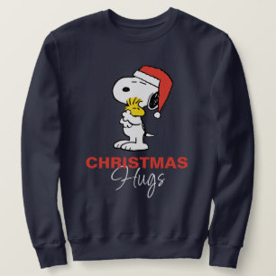 Jordnötter Snoopy & Woodstock Helgdag Hugs Lång Ärmad Tröja