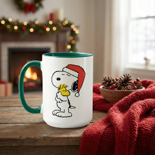 Jordnötter Snoopy & Woodstock Helgdag Hugs Mugg