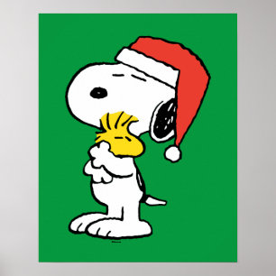 Jordnötter Snoopy & Woodstock Helgdag Hugs Poster
