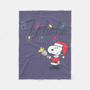 Jordnötter   Snoopy & Woodstock Ho Ho Ho Fleecefilt