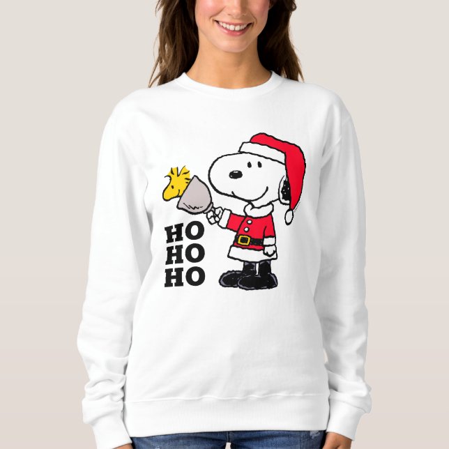 Jordnötter | Snoopy & Woodstock Ho Ho Ho T Shirt (Framsida)