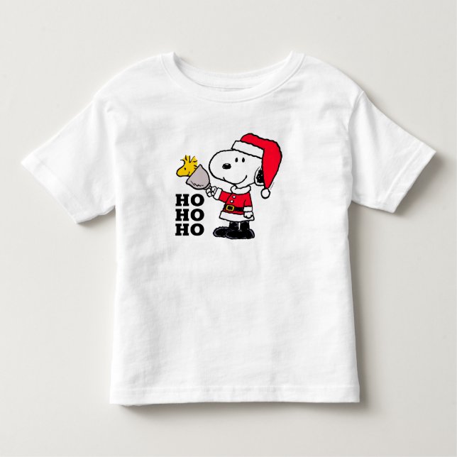 Jordnötter | Snoopy & Woodstock Ho Ho Ho T Shirt (Framsida)