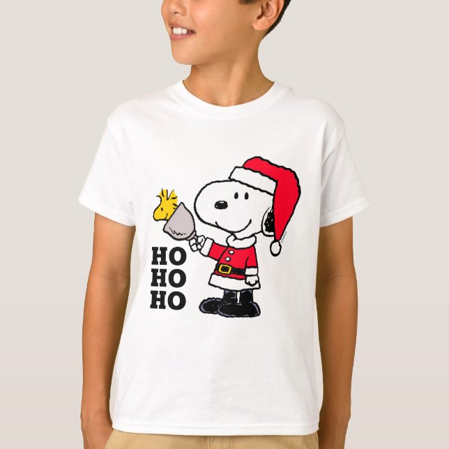 Jordnötter | Snoopy & Woodstock Ho Ho Ho T Shirt (Framsida)