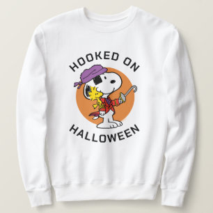Jordnötter Snoopy & Woodstock Hoved on Halloween Lång Ärmad Tröja