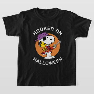 Jordnötter Snoopy & Woodstock Hoved on Halloween T Shirt