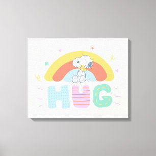Jordnötter Snoopy & Woodstock Hug Canvastryck
