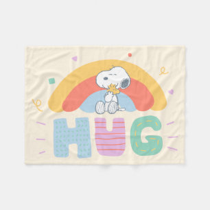 Jordnötter   Snoopy & Woodstock Hug Fleecefilt