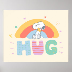Jordnötter Snoopy & Woodstock Hug Poster