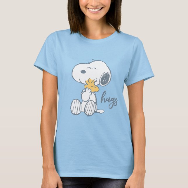 Jordnötter | Snoopy & Woodstock Hug T Shirt (Framsida)