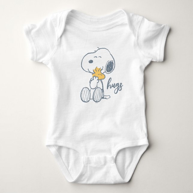 Jordnötter | Snoopy & Woodstock Hug T Shirt (Framsida)