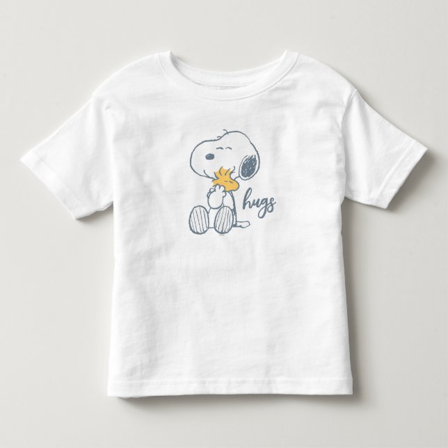 Jordnötter | Snoopy & Woodstock Hug T Shirt (Framsida)